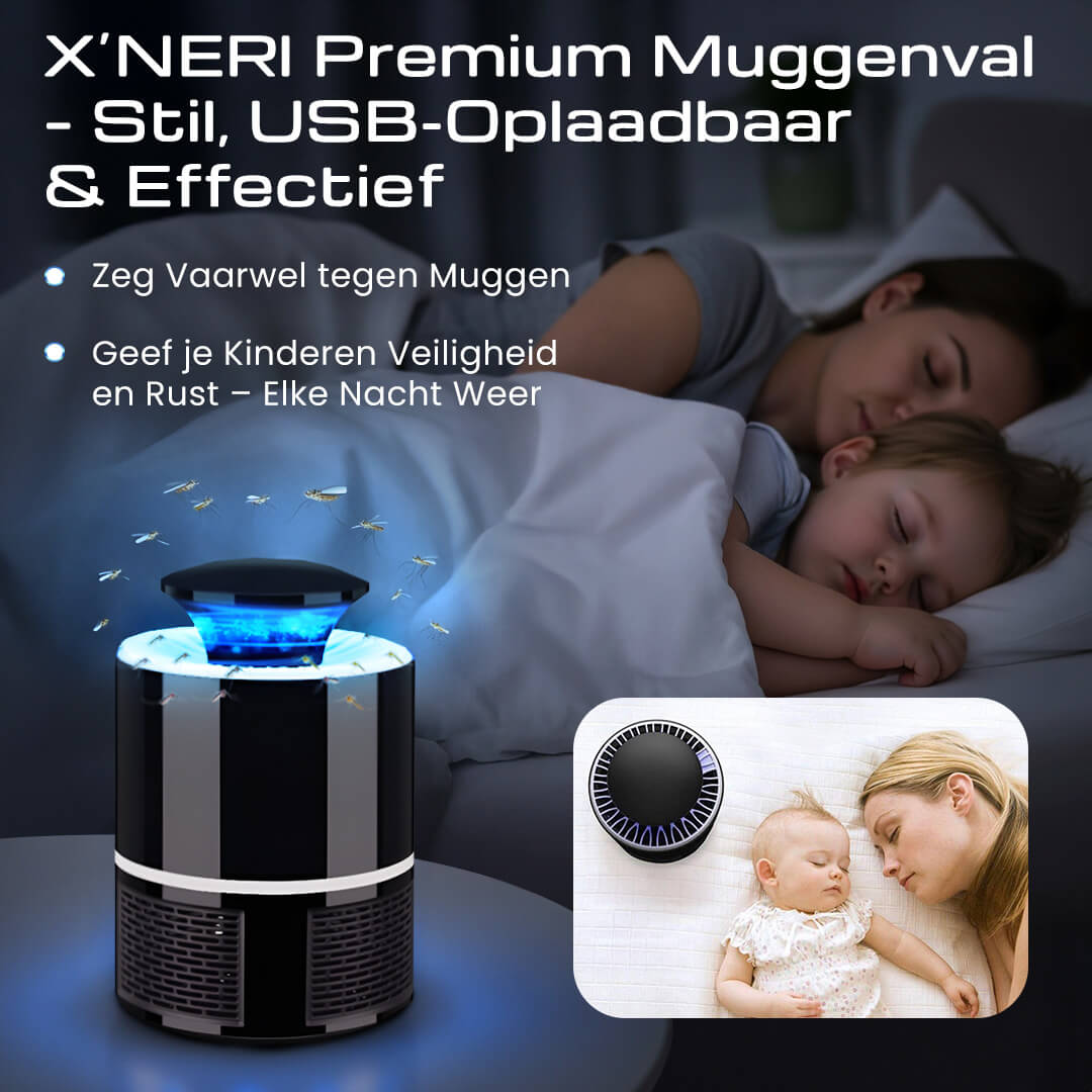 X'NERI Premium Muggenval – Stil, USB-Oplaadbaar &amp; Effectief