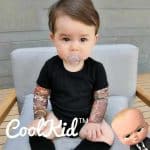 CoolKid™ - Stoere Baby Romper met Tattoo Mouwen-Koopje.com