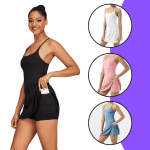 Lady Apparel™ - sport jurk met korte broek en onzichtbare zakken-Koopje.com