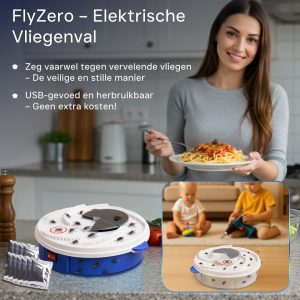 FlyZero Elektrische Vliegenval – Veilig & Chemisch Vrij