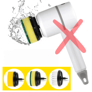 BrushNinja Elektrische Schoonmaakborstel – voor Moeiteloos Reinigen - Extra Opzetborstels (3 stuks)