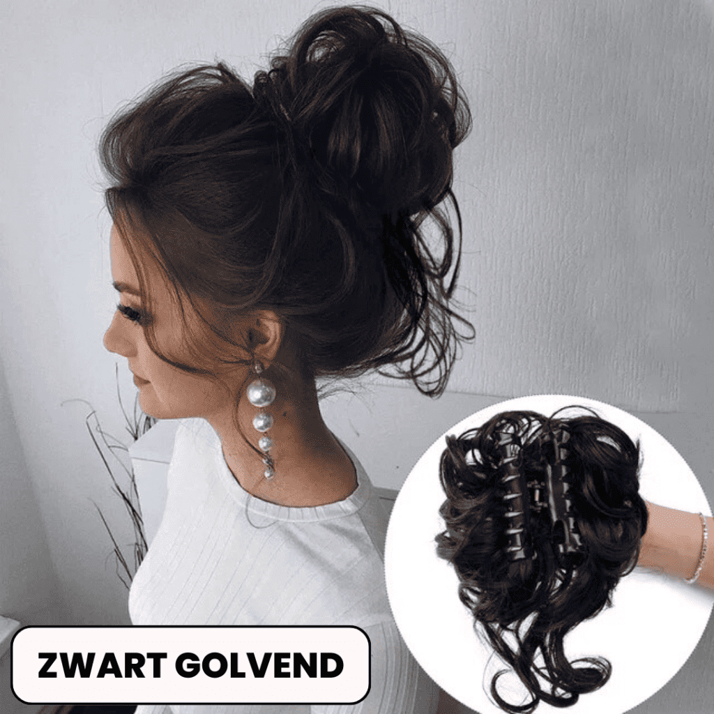 TopKnot ZWART GOLVEND 1