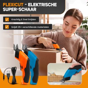 FlexiCut elektrische super-schaar – Maak thuis moeiteloos strakke, precieze knipresultaten