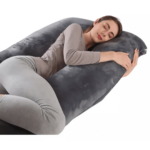Comfortabel Full Body Kussen Flannel Black