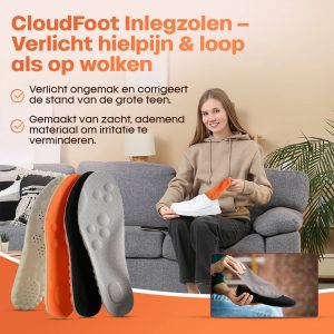 CloudFoot Inlegzolen - Verlicht hielpijn & loop als op wolken
