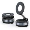 VacMount Elite - Magnetische Telefoonhouder met Vacuüm Zuignap en 360° Rotatie - Zwart