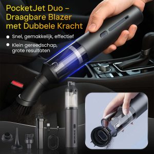 PocketJet Duo – Draagbare 2-in-1 Stofzuiger en Blazer