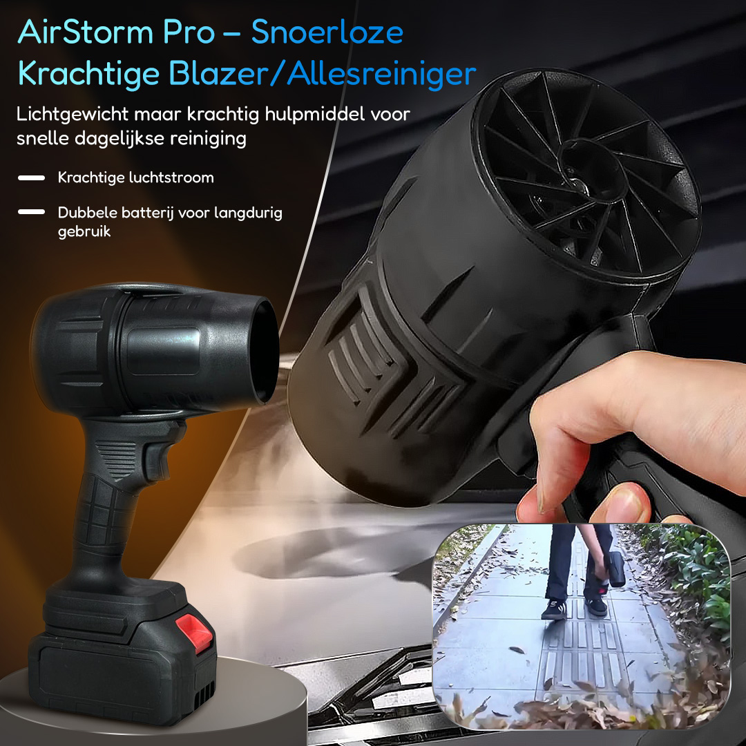 AirStorm Pro – Krachtige Snoerloze Turbo Blazer &amp; Droger voor Elk Seizoen