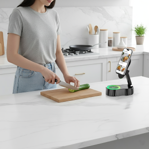 AuraDock Draagbare Geluidsdock – Met Powerbank & Sfeerverlichting