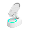 AuraDock All-in-One Telefoonstandaard – Powerbank & Sfeerverlichting - Wit
