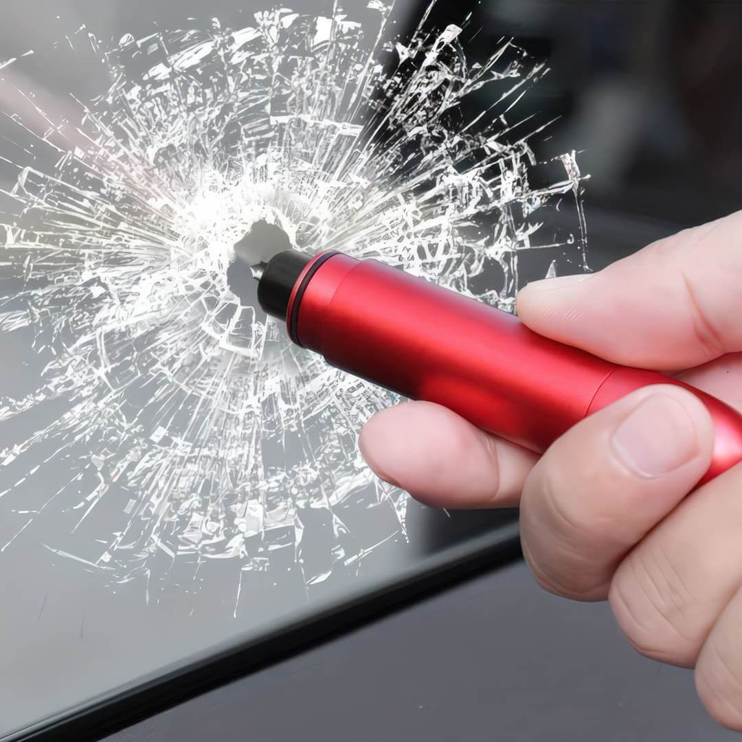 Safekey noodhamer aan sleutelbos