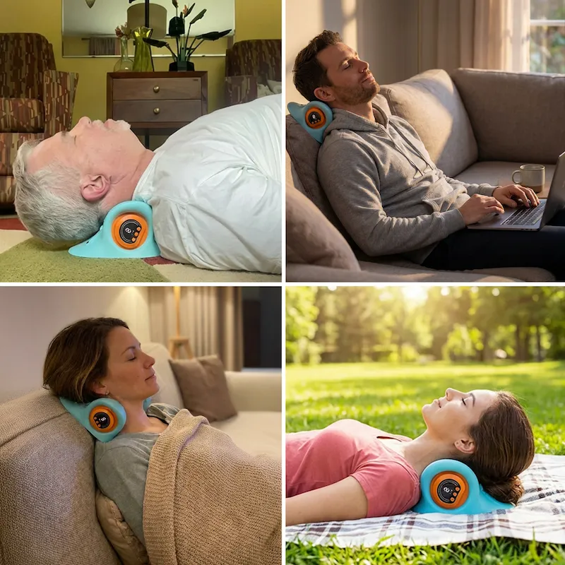 Gezellig moment met de Snugwear verwarmde cape