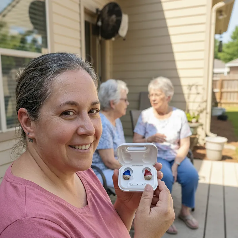 Snugwear verwarmde schouder- en nekcape in gebruik