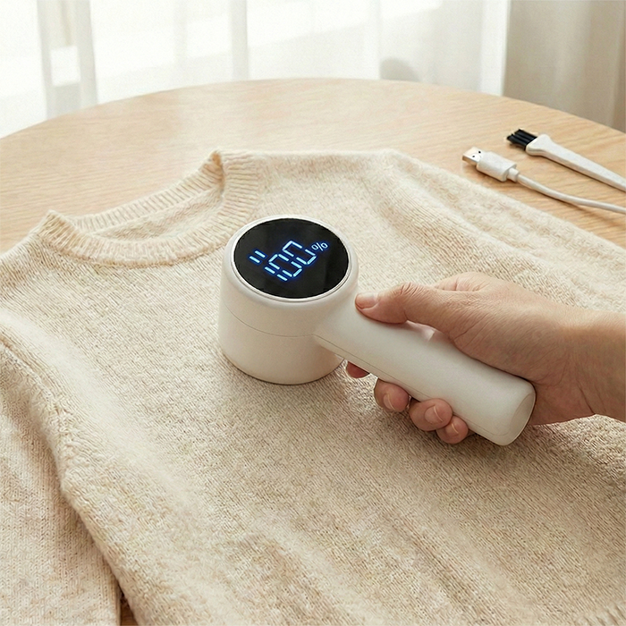 In sanften Bahnen über den Stoff gleiten