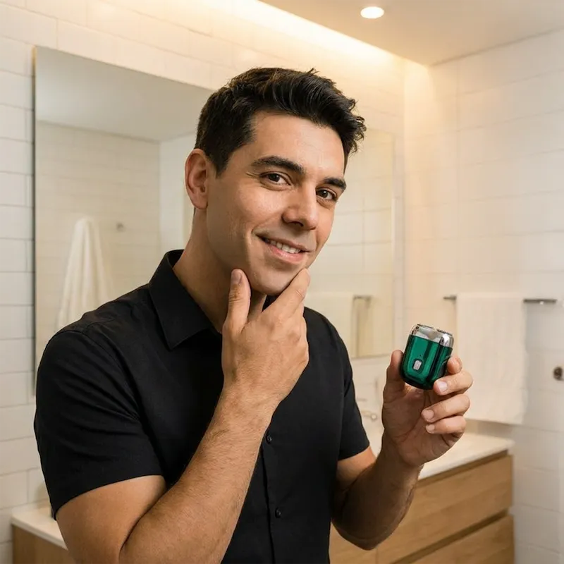 Utilisation du mini-rasoir iTurbo Pro pour un look net