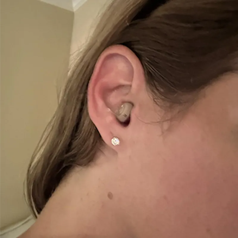 Gebruiker met Snugwear onderweg