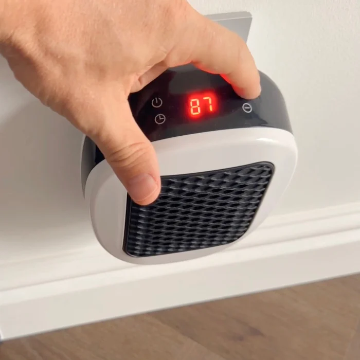 Stel de temperatuur in op het LED-display