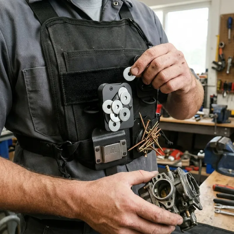 Snugwear verwarmde schouder- en nekcape in gebruik