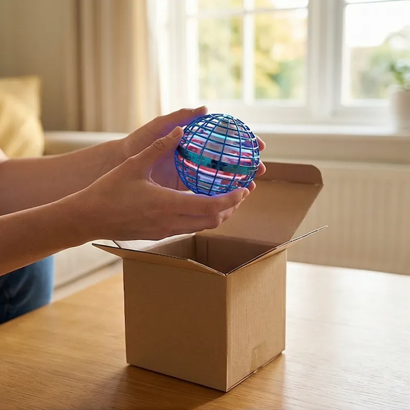 Enfant sort l'AirGlide de sa boîte