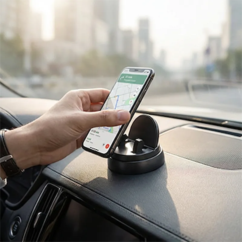 DashLock houdt een grote smartphone stabiel tijdens het rijden