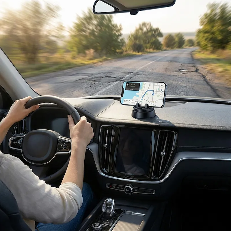 Stabiele telefoon tijdens het rijden