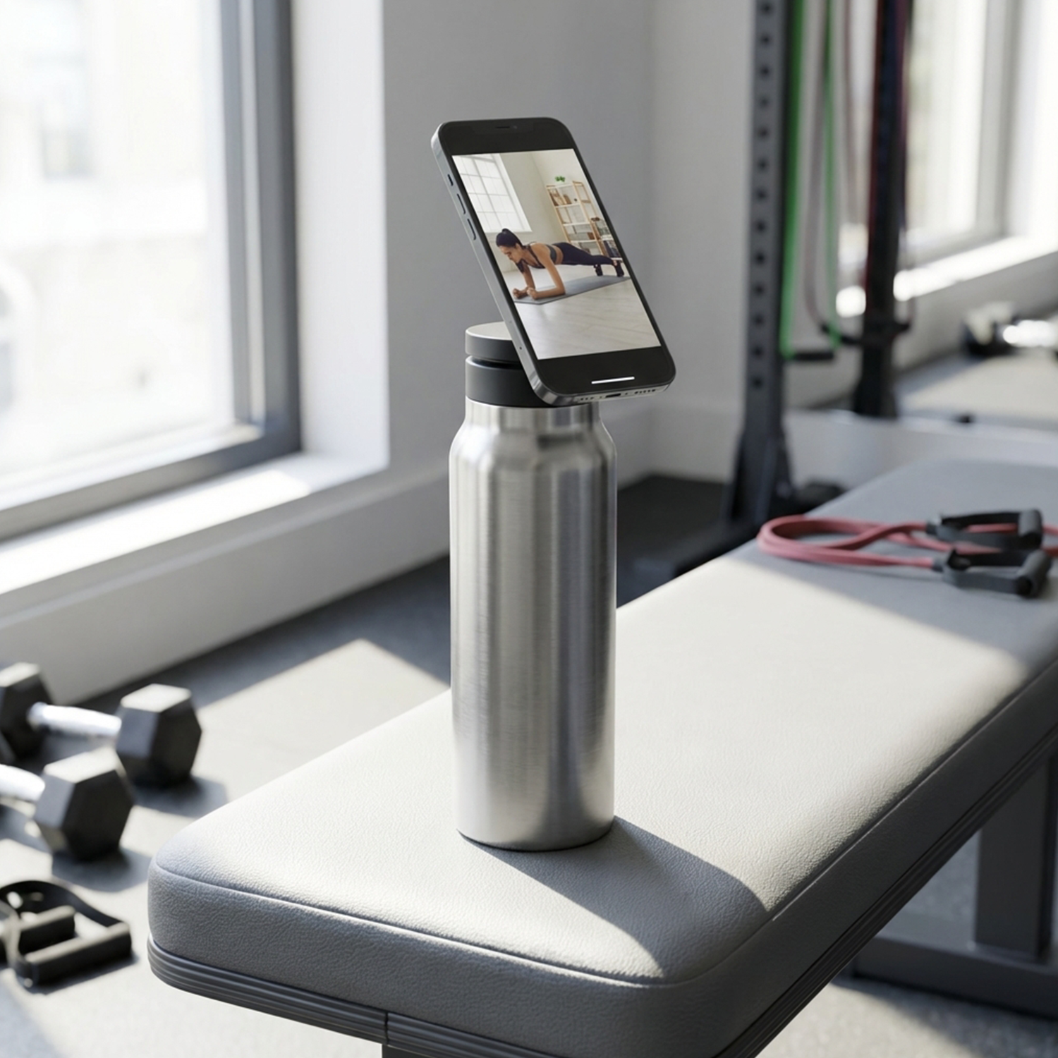 GripSip MagSafe-fles – Drink, maak foto’s & volg workouts met één slimme fles