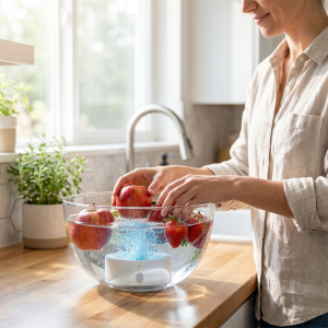 CleanShield Groentereiniger – Verwijdert Pesticiden, Was & Bacteriën in 5 Minuten
