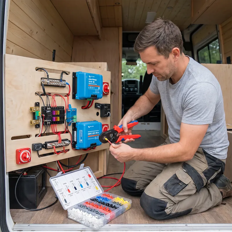 Camperbouwer gebruikt ProCrimp bij 12V-bekabeling