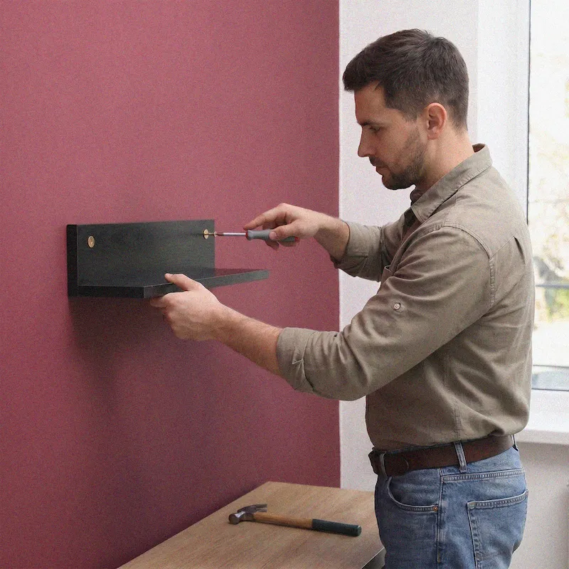 Vrouw die plank ophangt met Teckfix