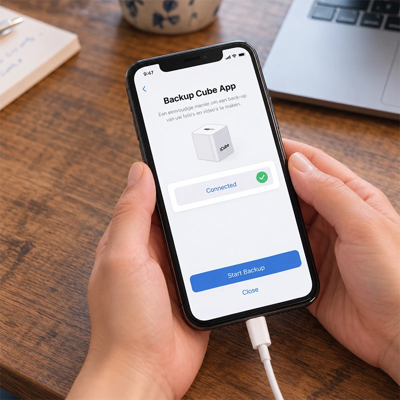 Eén keer de app instellen