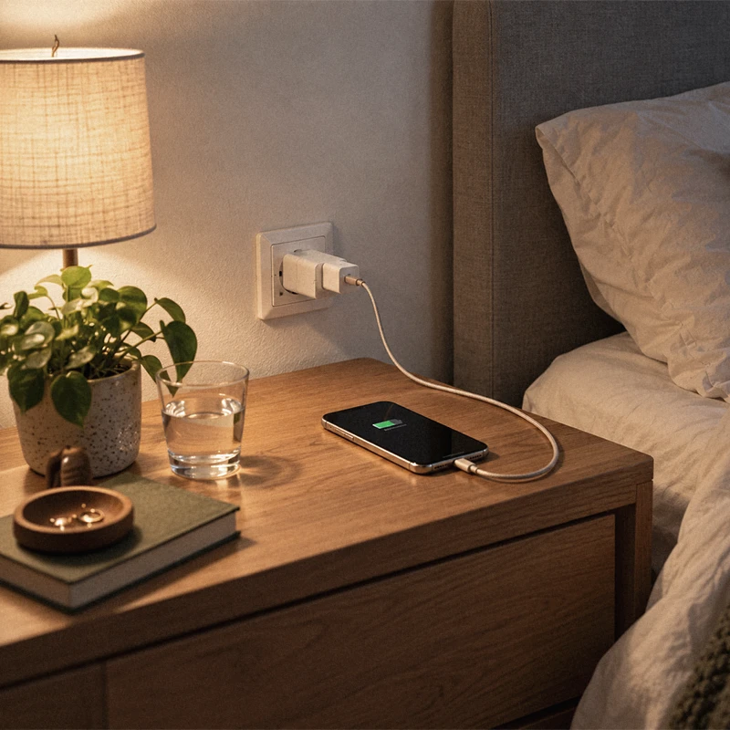 Telefoon aan de lader via DriveX